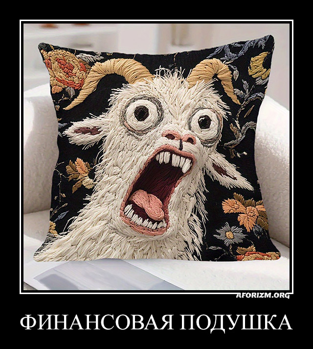 Финансовая подушка. Демотиватор