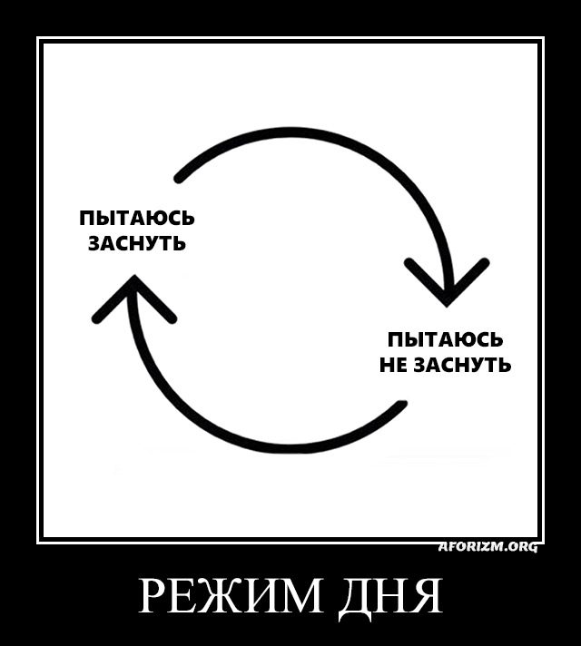 Режим дня. Демотиватор