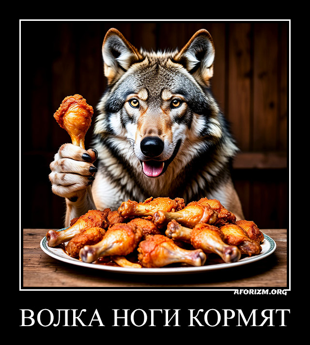 Волка ноги кормят.